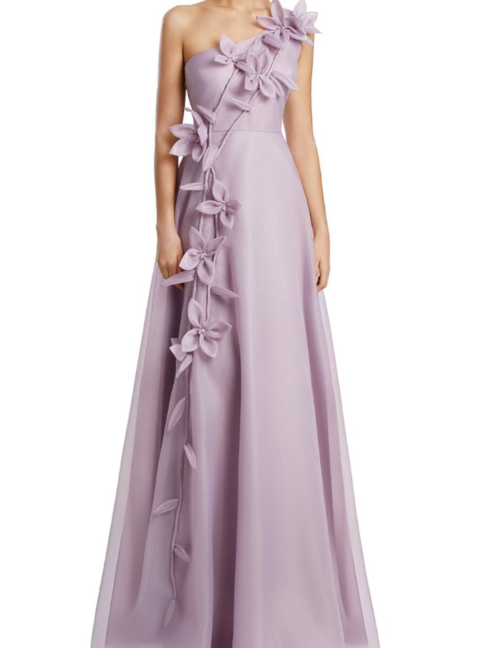 NWT Alexander by Daymor 3209S26 One Shoulder Formal Gown Lilac size 12
